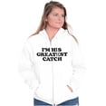 thumbnail image 1 of His Greatest Catch Funny Fishing Zip Hoodie Sweatshirt Women Brisco Brands M, 1 of 6