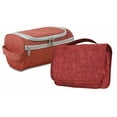 thumbnail image 1 of His & Her Waterproof Hanging Toiletry, Cosmetic and Shaving Travel Bags- Red 2-Pack, 1 of 4