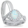 thumbnail image 1 of LaRaso & Co His Her Wedding Engagement Ring Set TRIO Couples Rings for Men Women 9/8, 1 of 6