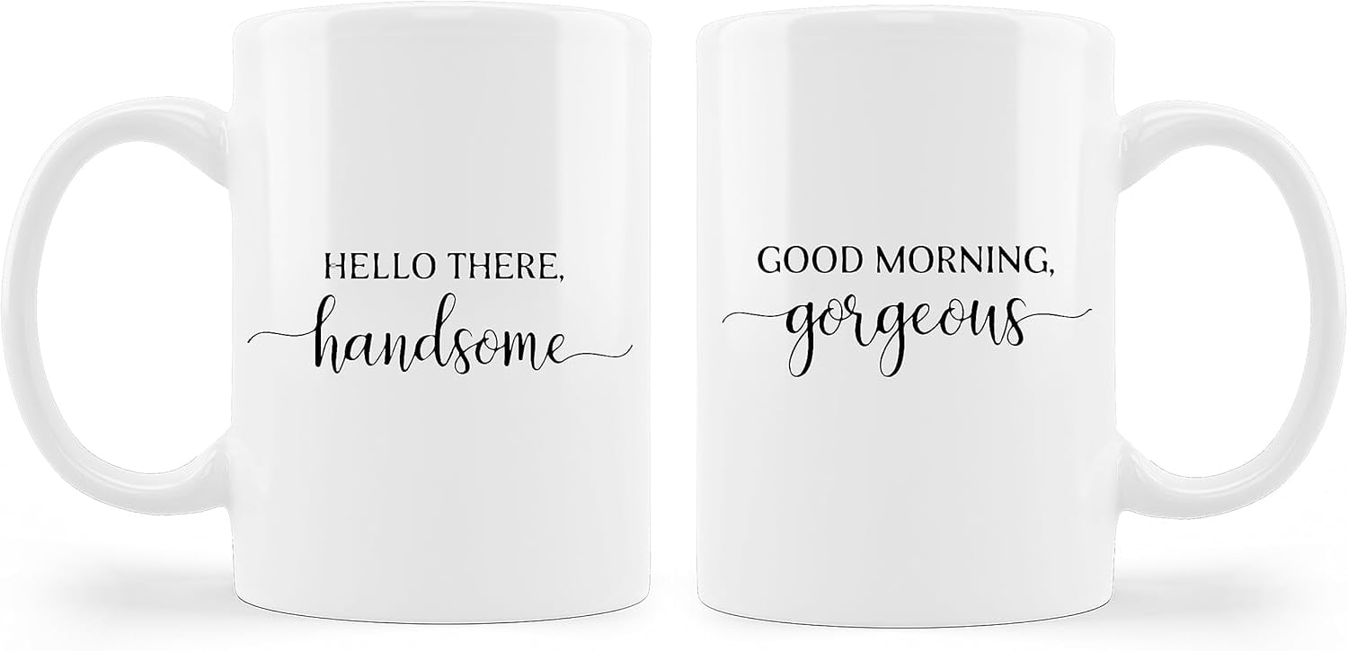 PlaqueMaker Custom His & Hers Tumblers Set Of 2 - Personalized With Your Message, 20 Oz, Great Couple Gift