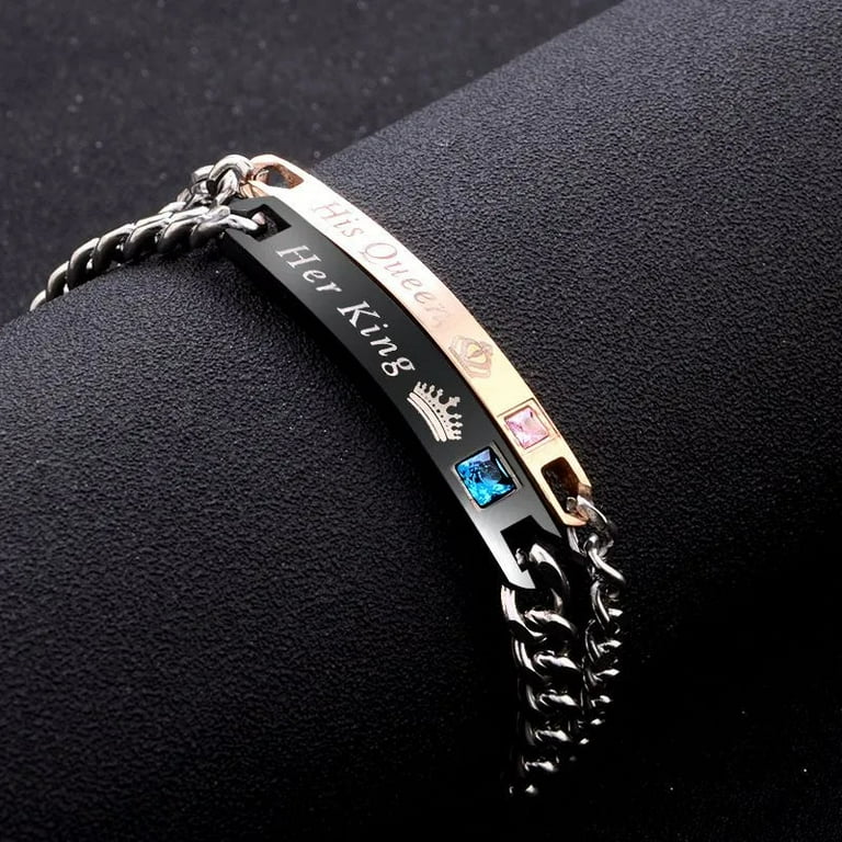 His Hers King Queen Bracelets Walmart