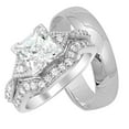 thumbnail image 1 of His Hers Silver Matching Wedding Bands Ring Sets for Him Her Walmart (9/7), 1 of 4