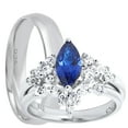 thumbnail image 1 of LaRaso & Co His Hers Wedding Ring Set TRIO Sterling Silver Couples Rings Bride Groom 5/8, 1 of 7