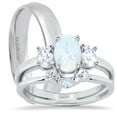 thumbnail image 1 of LaRaso & Co His Hers Wedding Ring Set TRIO Matching Couples Opal CZ Engagement Rings 9/8, 1 of 6
