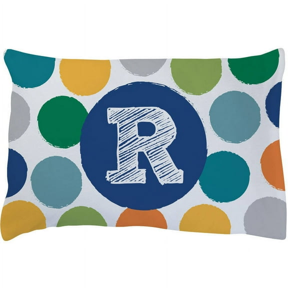 His Initial Personalized Plush Fleece Pillowcase