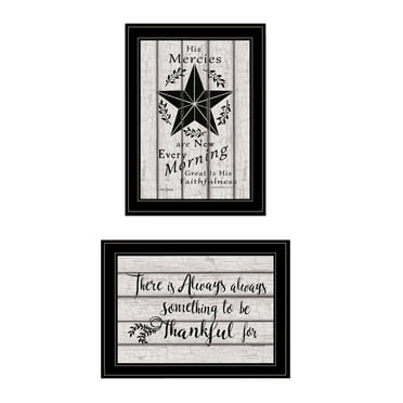 His Mercies & Thankful by Linda Spivey Print Wall Art Wood Multi-Color