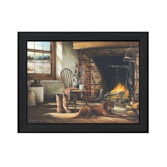 His Morning Coffee by John Rossini Print Wall Art Wood Multi-Color