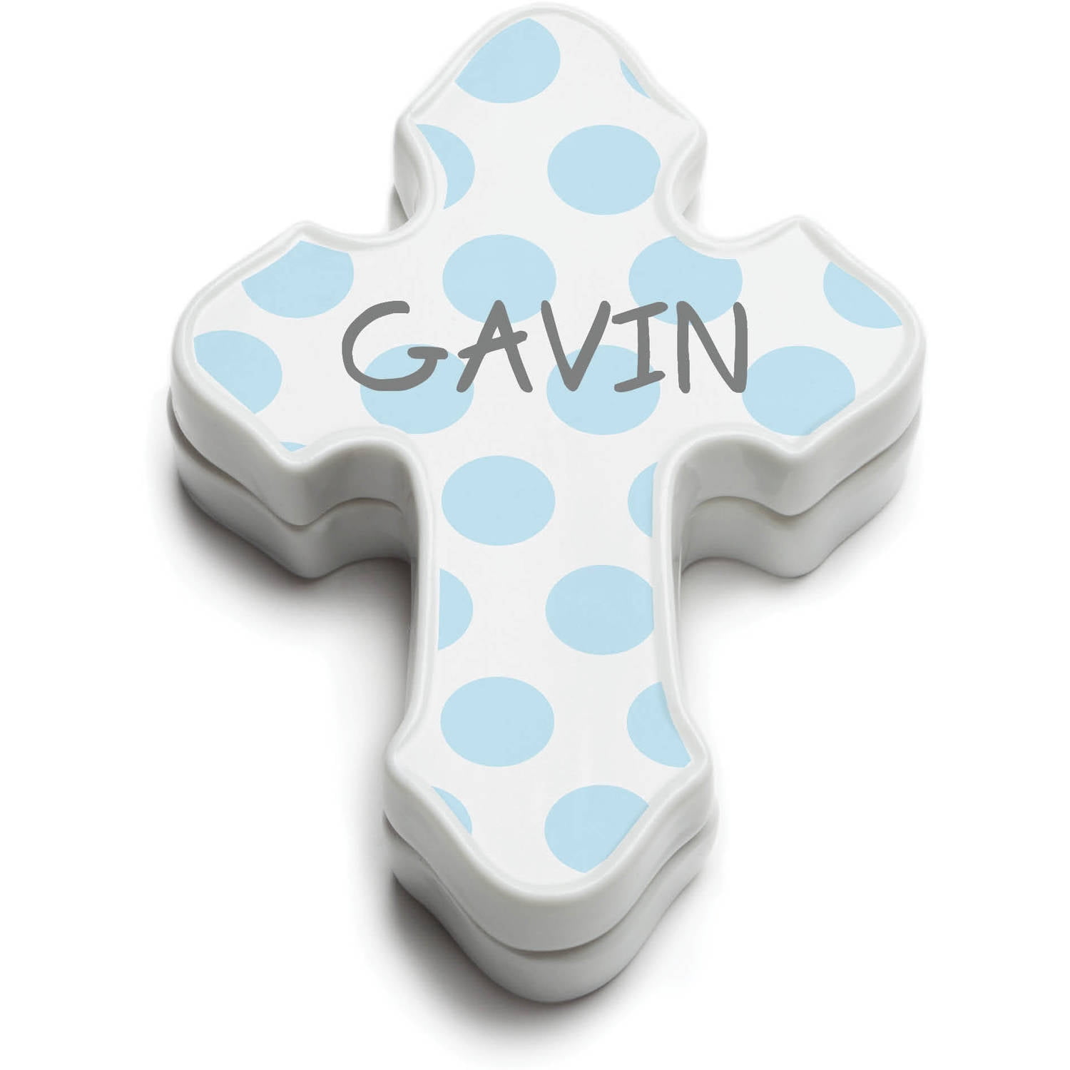 His Name Personalized Keepsake Cross Box