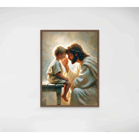 His Savior Christian Wall Art Jesus With Boy Picture Of Jesus Art Bible Art Jesus With Children Art Jesus Jesus Unframed Paper Print