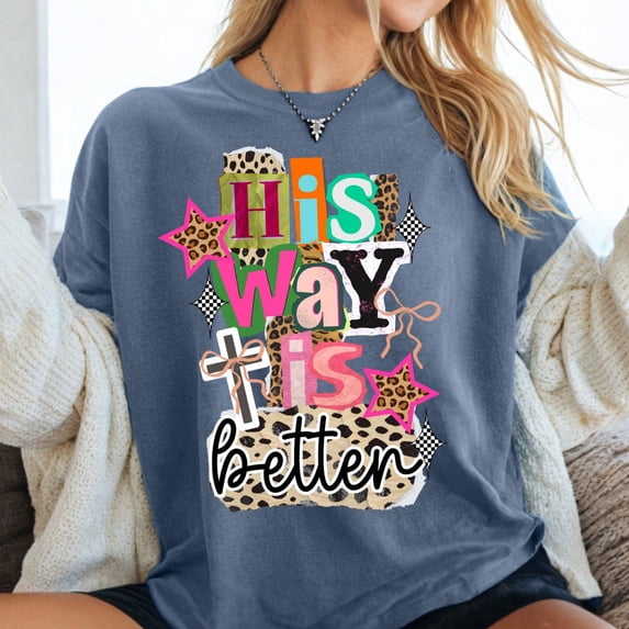 His Way Is Better Shirt Christian Leopard Tshirt Christian Cross Tee Religious Gifts Bible