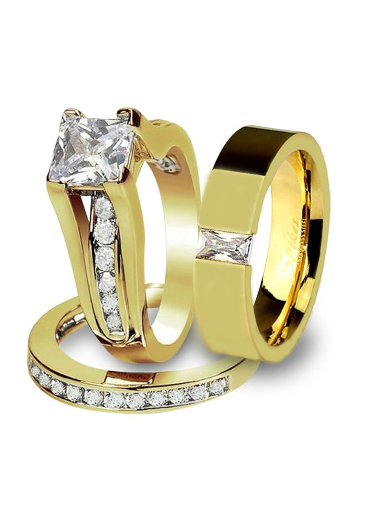 New Silver Stainless Steel Wedding Engagement Ring – Women's Band, Size 5, Almandine Stone, With Tags