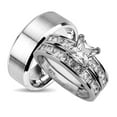 thumbnail image 1 of His and Her Wedding Ring Sets Matching Bands for Him and Her (6/10), 1 of 7