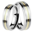 thumbnail image 1 of His and Hers Titanium Wedding Rings Bands Set for Him Size 12 and Her Size 7, 1 of 4