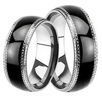 His and Hers Wedding Band Set Matching Wedding Rings for Him and Her (9/11)