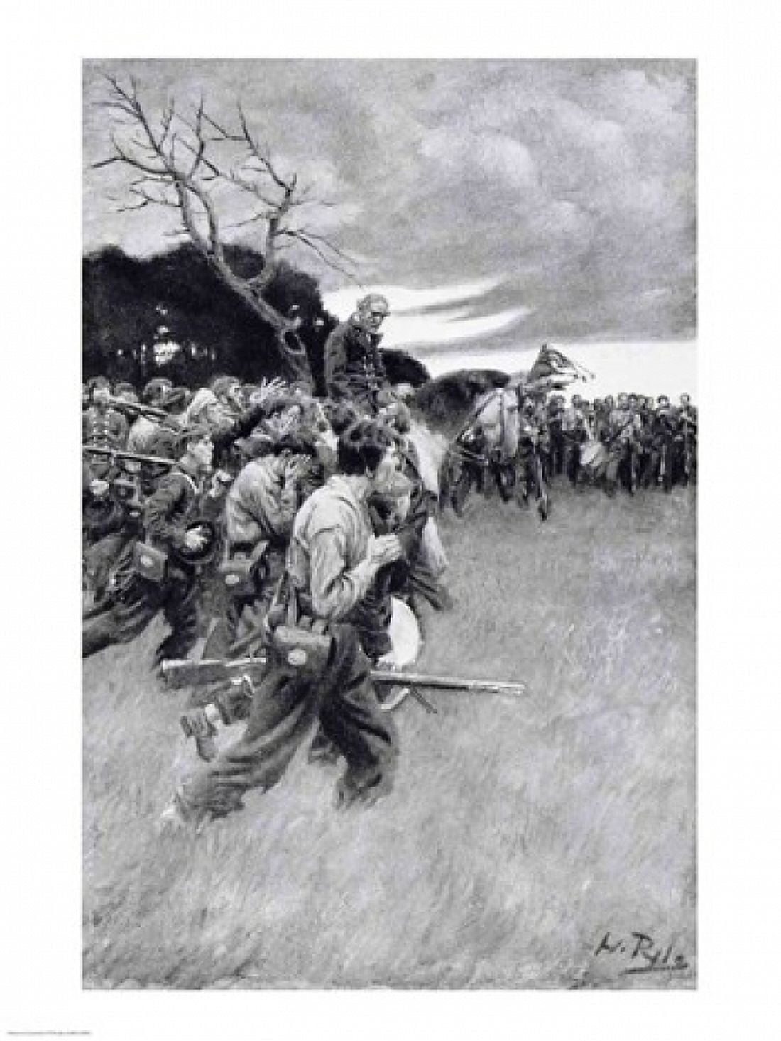 His army broke up and followed him weeping and sobbing Canvas Art - Howard Pyle (18 x 24)