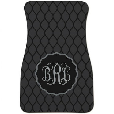 His or Her Monogram Personalized Set of 2 Car Mats