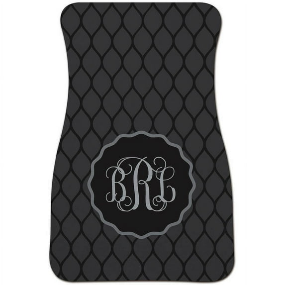 His or Her Monogram Personalized Set of 2 Car Mats
