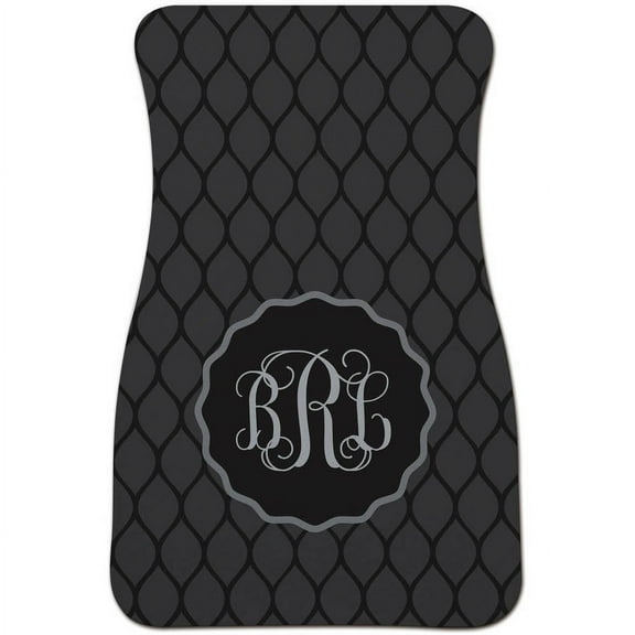 His or Her Monogram Personalized Set of 2 Car Mats