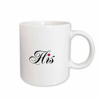 His & Hers Coffee Mug Set for Wedding, Anniversary 15 ounce w/ lid —  Griffco Supply