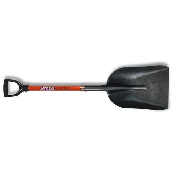 Hisco Eastern  Asphalt Scoop Steel Shovel, Fiberglass Handle D Grip