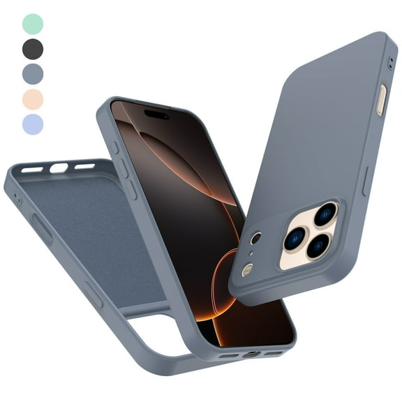 Hisdou For Apple iPhone 17 Silicone Case,[Support Wireless Charging]Liquid Silicone Gel Soft Ultra Thin Slim Fitted Skin Phone Case Cover For iPhone 17-Gray