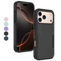 Hisdou Cover For Apple iPhone 17,[2-in-1] Dual Layer Cover Shockproof Phone Case Ultra Slim Anti-Scrath Hard Non Slip Hybrid Bumper For iPhone 17 2025 6.3"|Black