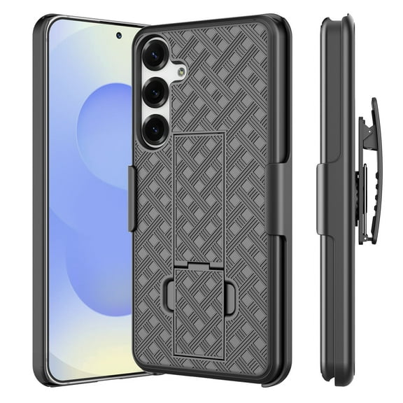 Hisdou Cover For Samsung Galaxy S25 Case,Phone Case With Holster,Swivel Belt Clip Holster Case With Kickstand Holder Slim,Rugged Cover For Samsung Galaxy S25