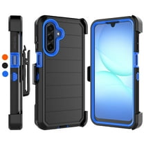 Hisdou For Samsung Galaxy A17 5G Holster Case,[3 in 1] Heavy Duty Case With Built in Screen Protector Belt Clip Shockproof Kickstand Shell Cover Bumper For Samsung Galaxy A17 5G|Blue