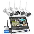 thumbnail image 1 of Hiseeu Outdoor Home Security Camera System with 10.1'' Monitor 10CH 500GB Hard Drive NVR, 5MP Wireless Wifi Cameras for 24/7 Recording and Remote View, 1 of 14