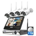 thumbnail image 1 of Hiseeu Security Camera System with 10.1'' Monitor 10CH 1TB Hard Drive NVR, Wireless Wifi Cameras for Recording and Remote View, Home Security Camera System, 1 of 10