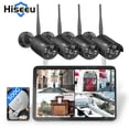 thumbnail image 1 of Hiseeu Outdoor Security Camera System with 10'' Monitor, 500G Hard Drive, 10CH NVR, 4Pcs Wireless 2.4/5G Wi-Fi 5MP Camera, 24/7 Recording,1-Way Audio, Night Vision, 1 of 14