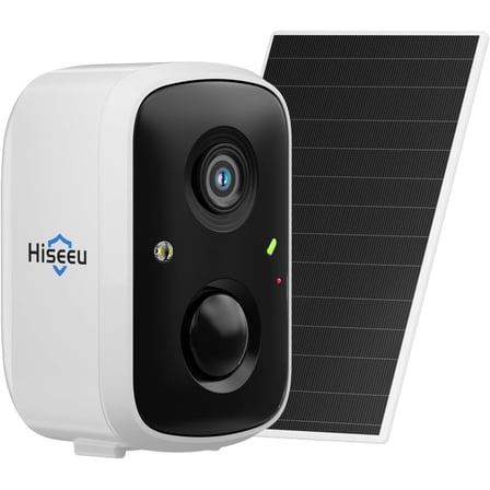 Hiseeu Security Cameras Wireless Outdoor, WiFi Pro 5G/2.4G Cameras for Home Security, Solar Powered, Motion Detection, 2-Way Talk, Color Night Vision, Add on Camera