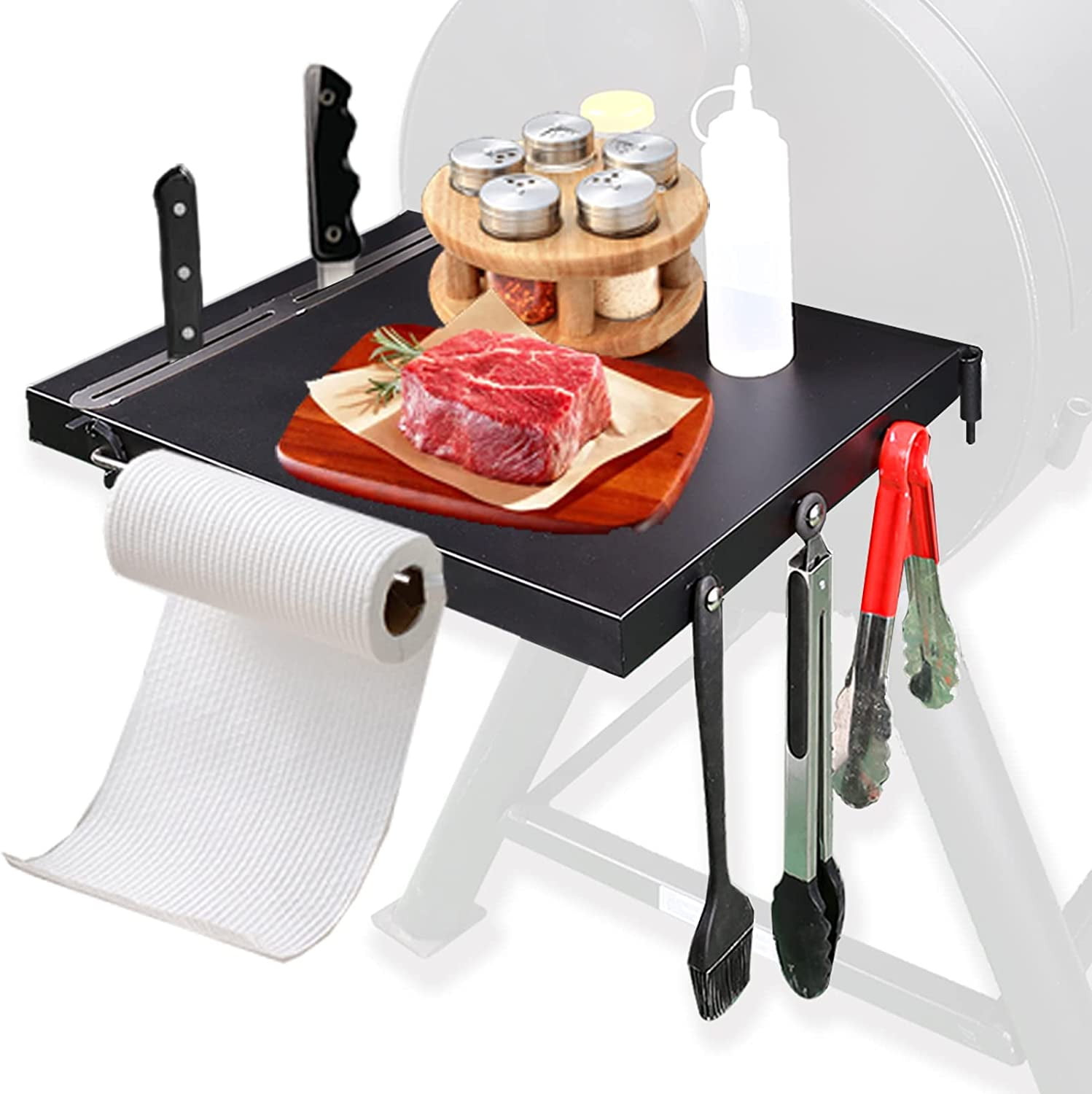 Hisencn Grill Side Shelf for Oklahoma Joe's Longhorn Offset&Oklahoma