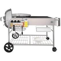 Hisencn Grill Stand Cart for Weber Kettle 22"&18" Charcoal Grills - Multifunctional Cooking Station