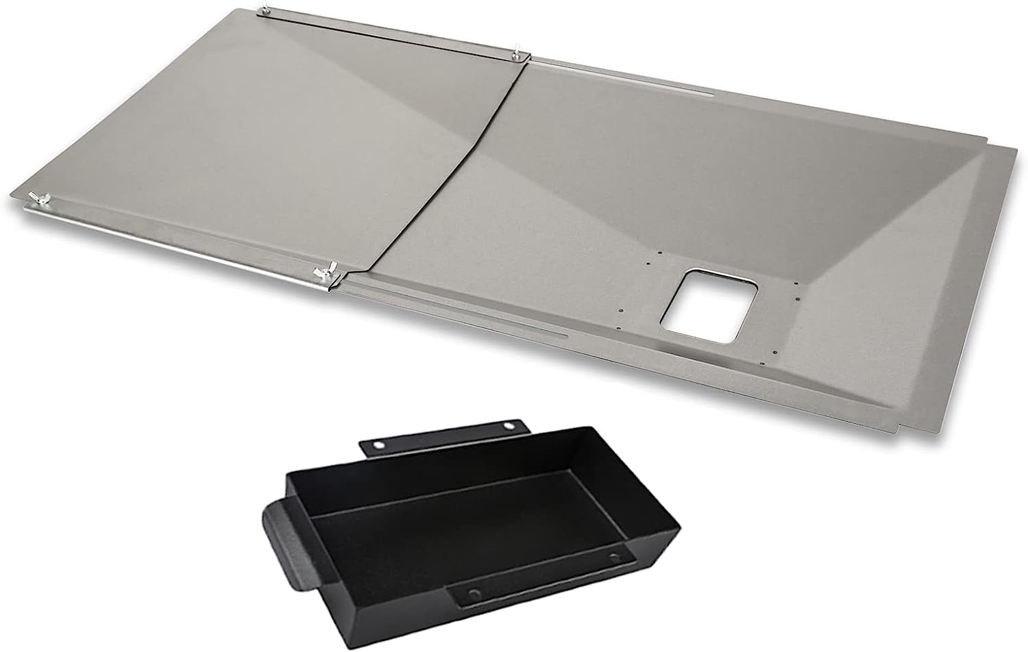 Hisencn Universal Grease Tray with Catch Pan Fits Nexgrill, Charbroil