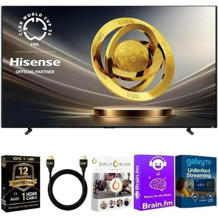 Hisense 116UXKIT2 116 inch Class UX Series 4K UHD QLED RGB Mini LED Smart Google TV with Dolby Vision HDR WiFi