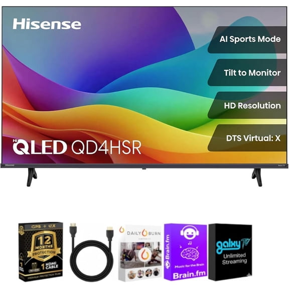 Hisense 32" QD4 720p Smart TV Bundle, 32QD4SVK1