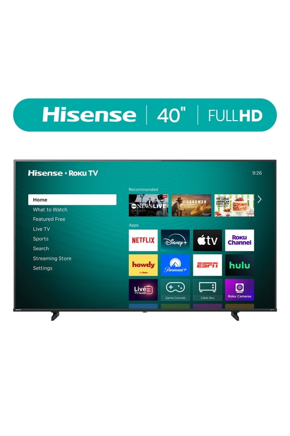 40-Inch Class H4 Series FHD Roku Smart TV (40H4030F1) - 1080P Full HD LCD Screen, LED TV, DTS TruSurround Sound, Motion Rate 120, Gaming Mode