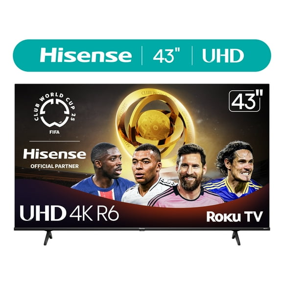 Hisense 43" Class 4K UHD LED LCD Smart Roku TV HDR R6 Series 43R6E3
