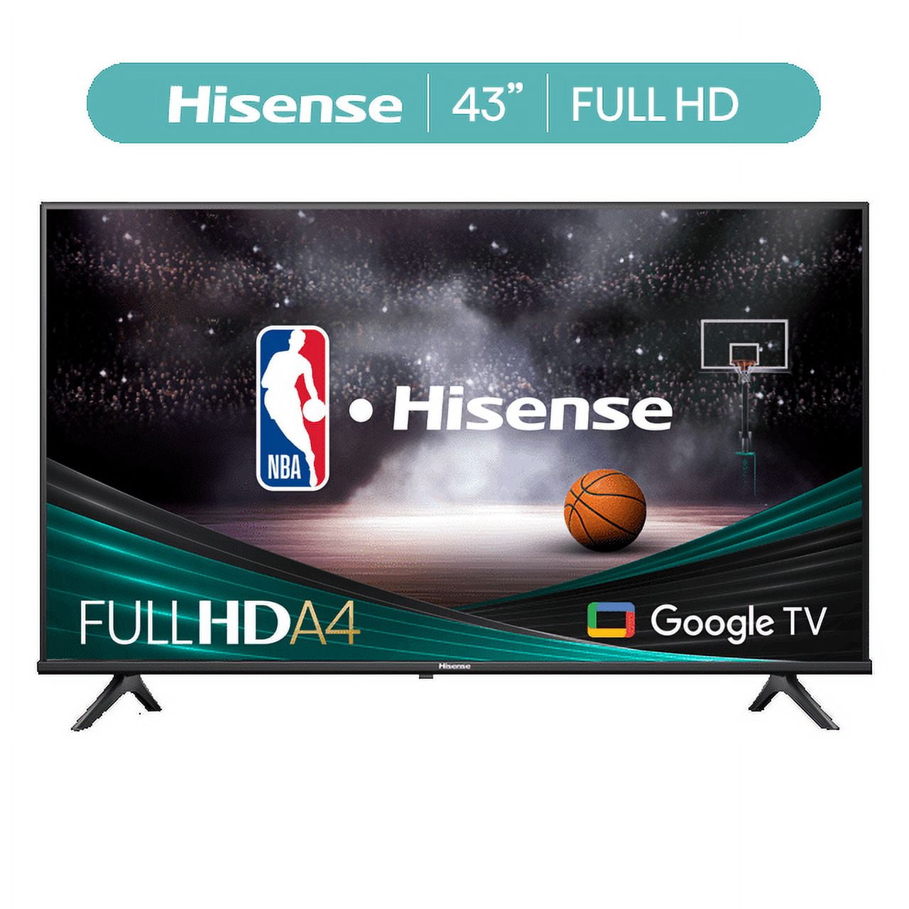 Hisense 43-Inch Class A4 Series FHD 1080p Google Smart TV - DTS Virtual: X, Game & Sports Modes, Chromecast Built-in (43A4K)