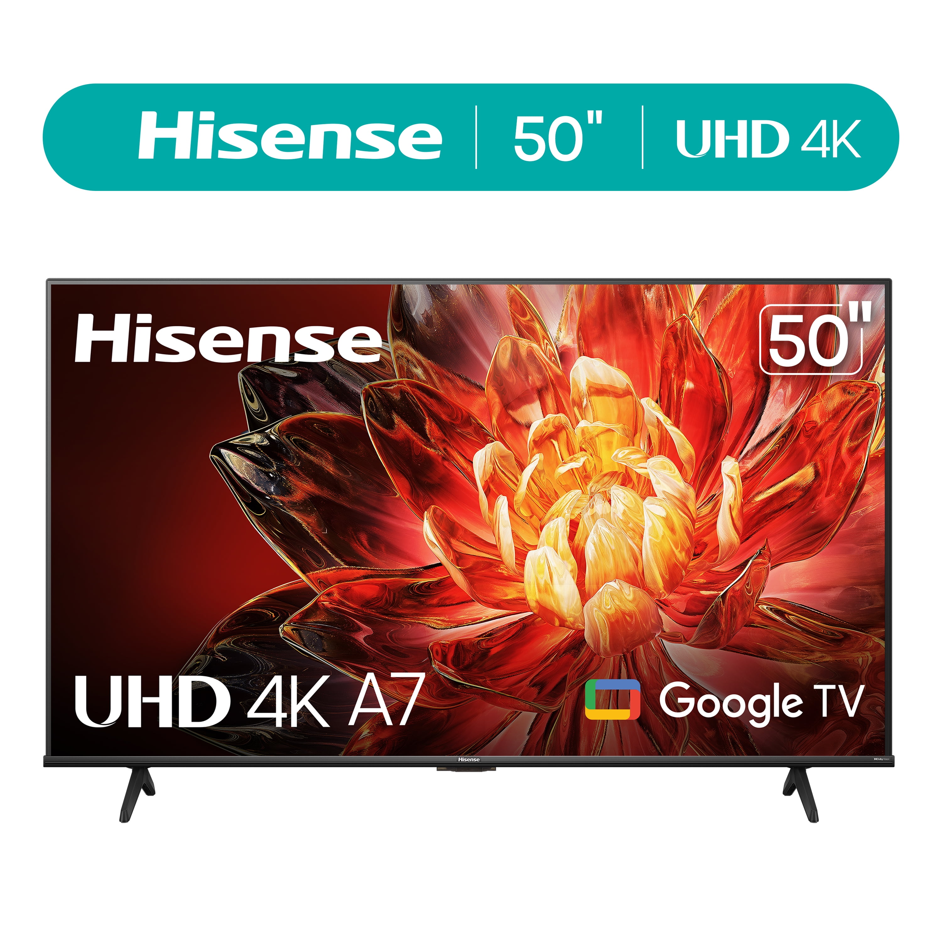Hisense 50-Inch Class A7 Series Dolby Vision HDR 4K UHD Google Smart TV (50A7N)