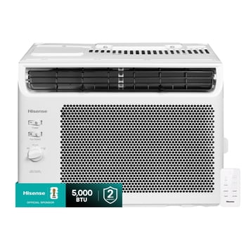 Hisense 5,000 Btu 115 V 150 Sq ft Window- Mount Air Conditioners, White