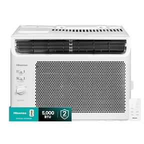 Hisense 5,000 BTU Window Air Conditioner 150 sq ft. Easy Clean, Easy to Install, 4-Way Air Direction, Powerful Cooling with Ultra Quiet Comfort, White (WAW0525CM1W)