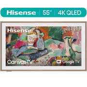Hisense 55-Inch Class QLED 4K S7N CanvasTV Series Dolby Vision HDR Google Smart TV (55S7N, 2024 Model) - Art Mode, Anti-Glare Panel, Hi-Matte Display, Frame & UltraSlim Wall Mount Included, 144Hz