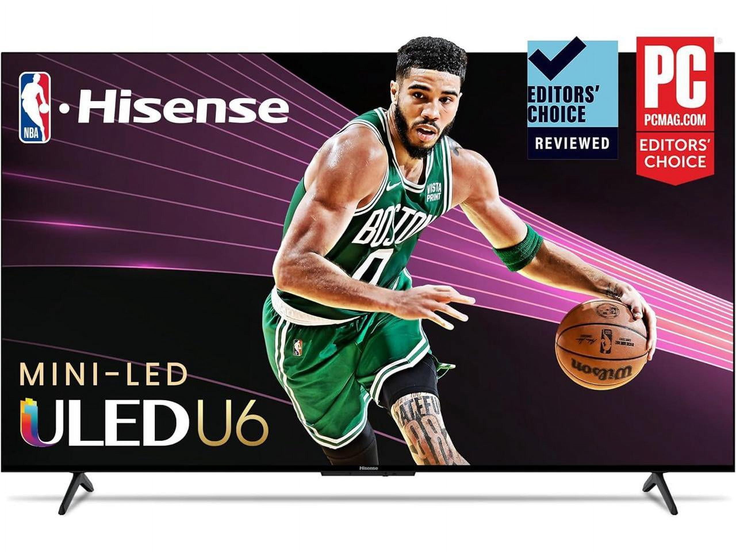 Hisense 55-Inch Class U6 Series Mini-LED QLED Google Smart TV (55U6K) -  QLED, 600-Nit, Dolby Vision IQ & Dolby Atmos, Full Array Local Dimming 