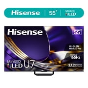Hisense 55" U7 Mini-LED ULED 4K UHD Smart Google TV 55U7SG, 2026 Model - Hi - QLED MiniLED , Native 165Hz, VRR 330, HDR10+, Dolby Vision, IMAX Enhanced, Anti-Reflection & Glare-Free