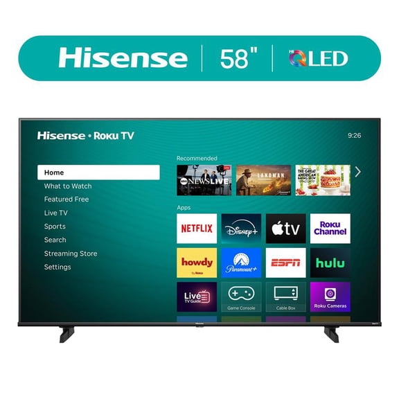 Hisense 58-Inch Class QD58R Series QLED Roku Smart TV (58QD50R - QLED, 600-Nit, Dolby Vision IQ & Dolby Atmos, Full Array Local Dimming