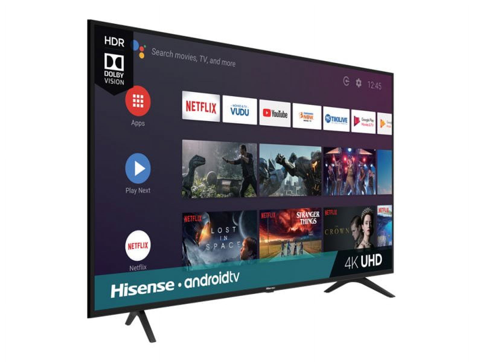 Hisense 58H6550E - 58" Diagonal Class (57.5" viewable) - H65 Series LED-backlit LCD TV - Smart TV - Android TV - 4K UHD (2160p) 3840 x 2160 - HDR - direct-lit LED - image 1 of 7