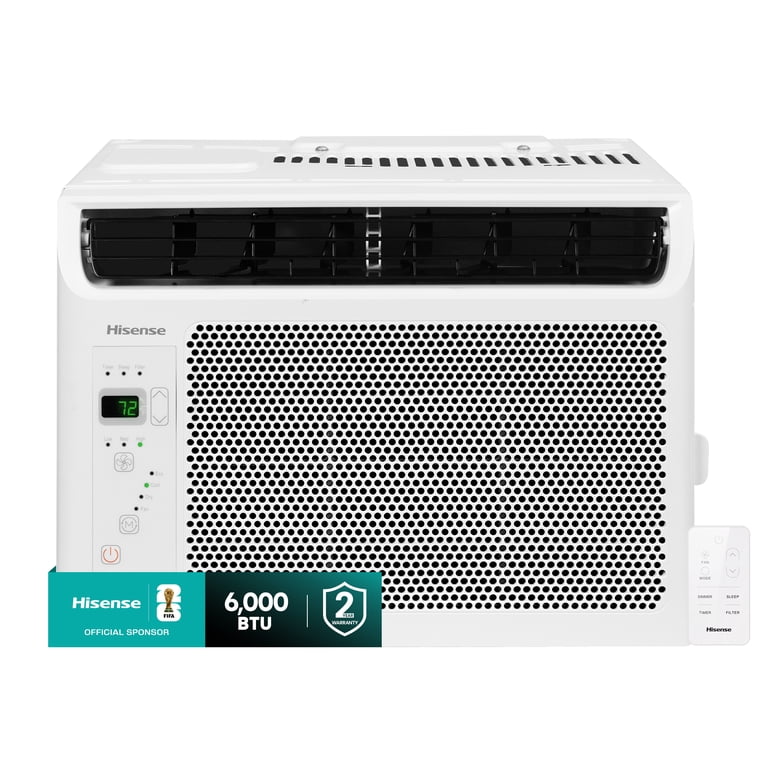 Hisense 6000 Btu 115 V 250 Sq ft Window-Mount Air Conditioners