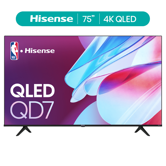 Hisense 75Inch Class QD7N Series QLED 4K UHD Google Smart TV (75QD7N, 2024 Model) QLED